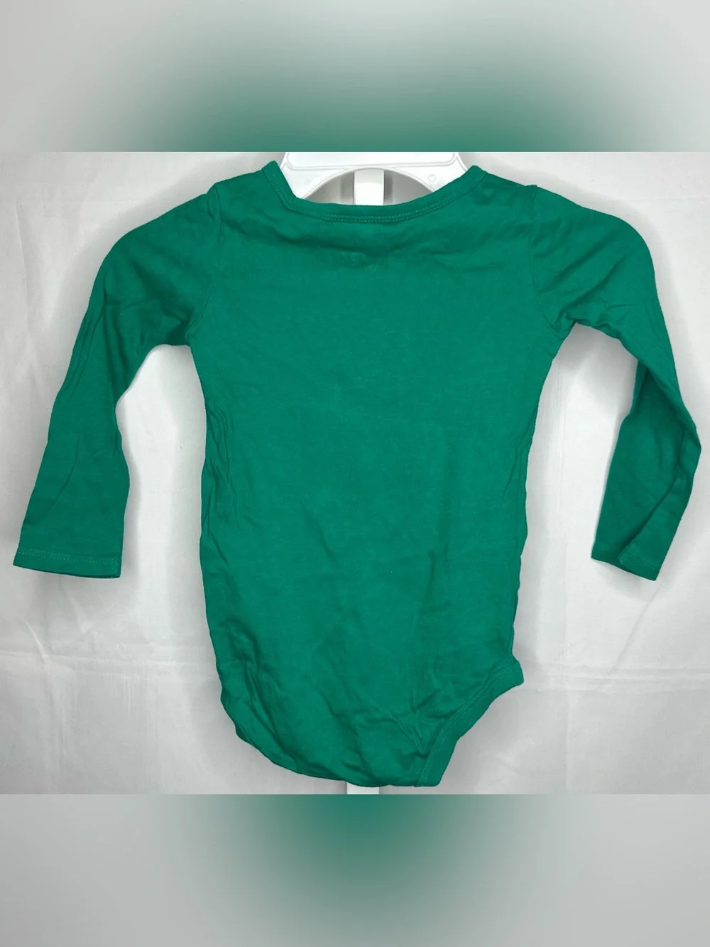 OshKosh B'gosh Green Long Sleeve Bodysuit with Pink and White Graphic